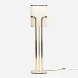 Claudio Lazzarini and Carlo Pickering, Prototype Megan floor lamp, 2015, brass, marble, silk