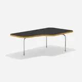 Coffee table, model 4696 by George Nelson & Associates, 1946, lacquered wood, zinc-plated steel, birch, sold Sep 2021