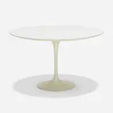 Eero Saarinen, Tulip dining table, model 173F, 1956, enameled steel, laminate, lacquered wood