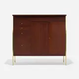 Connoisseur Collection cabinet, model 7023 by Paul McCobb, 1953, mahogany, brass, sold Sep 2021