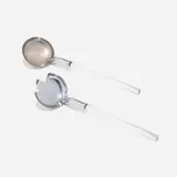 Russel Wright, Serving utensils, pair, c. 1935, glass, chrome-plated aluminum