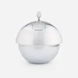 Russel Wright, Rare Ice bucket, c. 1935, spun aluminum, chrome-plated aluminum, glass