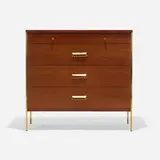 Irwin Collection cabinet by Paul McCobb, 1952, mahogany, brass, sold Sep 2021