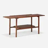 Console by Edward Wormley, c. 1965, walnut, sold Sep 2021