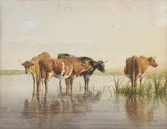 Untitled by Thomas Sidney Cooper, watercolour 22.5 x 29.5 cm, sold Dec 2021