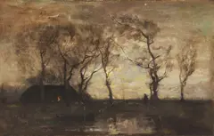 Théophile de Bock, Untitled, oil on canvas 37 x 56cm
