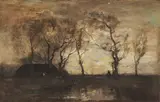 Théophile de Bock, Untitled, oil on canvas 37 x 56cm