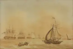 Nicholas Pocock, Untitled, watercolour over pencil 42 x 60cm