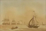 Nicholas Pocock, Untitled, watercolour over pencil 42 x 60cm