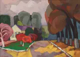 Vladimir Aldoshin, Untitled, oil on canvas 69 x 90cm