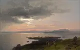 Hermann Herzog, Twighlight over a lake