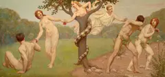 Kenyon Cox, The Fall, oil on canvas