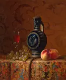 Milne Ramsey, Fruits and wine, oil on canvas