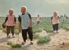 Walter MacEwen, Gamins Hollandais, oil on canvas