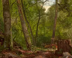 Scalp level landscape by George Hetzel, oil on canvas, sold May 2010