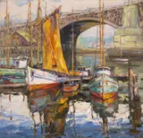 Edgar Forkner, The Golden Sail, oil on canvas