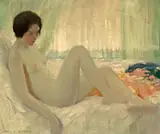James Roy Hopkins, The rest hour, oil on canvas