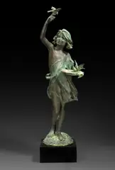 Bessie Potter Vonnoh, Bird fountain, bronze with green patina