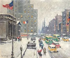 Guy Carleton Wiggins, White Christmas, oil on canvas