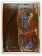 Petr Písařík, Circles, 2005, Mixed media, oil, canvas, glitter
