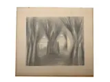 Jan Zrzavý, Well in Karlachovy Sady, 1940s, Lithography on paper