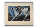 Don Quijote by Karel Souček, 20th century, Tempera, paper, sold Oct 2020