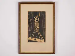 Jan Zrzavý, Widow, 1929, Linocut, paper