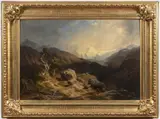 Bedřich (Friedrich) Wachsmann, Mountain Landscape, 1852, Oil on canvas