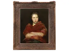 Wilhelm Leibl, A Girl with Her Arms Crossed, Around 1870, Oil on canvas