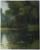 Josef Král, Pond with Water Lilies, Before 1907, Oil on canvas