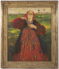 Filip Andrejevič Maljavin, A Russian Girl, Around 1910, Oil on canvas