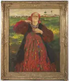 Filip Andrejevič Maljavin, A Russian Girl, Around 1910, Oil on canvas