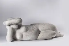 Miroslav Vystrčil, Recumbent Nude, 1955, Plaster