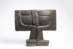 Miloslav Hájek, A Head, 1960, Patinated plaster