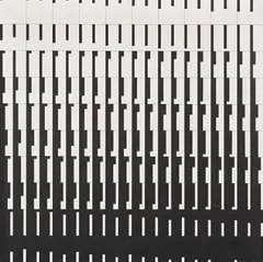 "Game 10 x 10 - Logical Course - Every Fifth Field" by Ryszard Winiarski, 1976, Acryl und Bleistift auf Leinwand, sold Jun 2025
