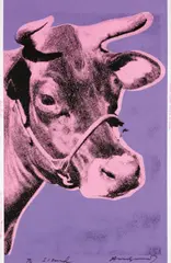 Cow by Andy Warhol, 1976, Farbserigrafie auf Tapete, sold Nov 2024