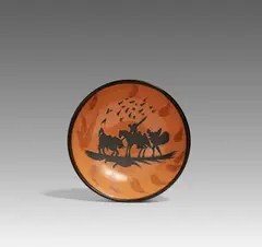 Picador by Pablo Picasso Ceramics, 1953, Rotes Steingut, mit Engobe-Dekor in schwarz und glasiert; ceramic, Madoura edition, sold Nov 2024
