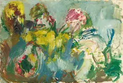 Katharina Grosse, Ohne Titel, 1988, Öl und Kohle auf Papier