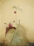 Josef Werner, "Der Berggeist", Öl auf Leinwand