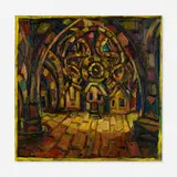 Chuck Connelly, Untitled (Cathedral), 2003, oil on panel