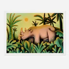 Carlos Rodríguez, First Encounter, 2021, giclée and etching in colors on SIHL Smooth Matte Cotton Paper 320 gr