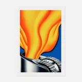 Rafa Silvares, Fired Up, 2021, screenprint in colors on Somerset Velvet