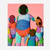 Suanjaya Kencut, Family Portrait, 2022, giclée in colors on 300 gsm