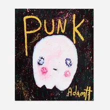 Adam Handler, Punk Ghost, 2021, screenprint in colors with satin varnish