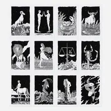 Alejandro Cardenas, Zodiac prints (set of twelve), 2018, archival pigment print