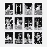 Alejandro Cardenas, Zodiac prints (set of twelve), 2018, archival pigment print