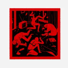 Cleon Peterson, Junkie (Red), 2015, screenprint in colors