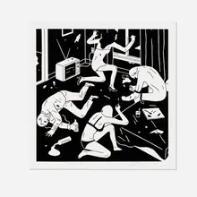Cleon Peterson, Junkie (Black), 2015, screenprint