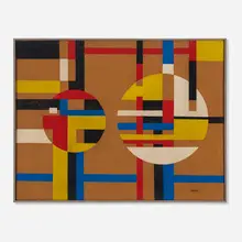 Sandu Darie, Untitled, c. 1955, mixed media on canvas laid to Masonite in artist's frame