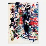 Bill Alpert, Abstract Composition, ink and acrylic on paper laid to board